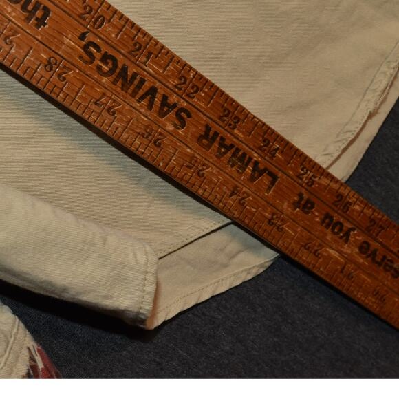 VINTAGE Ivory Coast Button Up Men's Small Work Shirt Hunting Dog USA Made Long - Picture 9 of 9